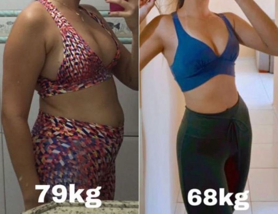 Antes e depois: de 79 kg para 68 kg